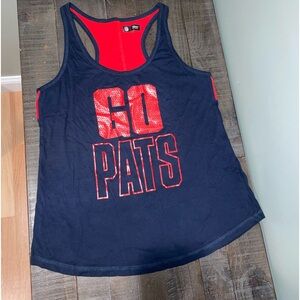 NFL Ladies, PATRIOTS Tank Top. Red, White , And Blue.  Size Large